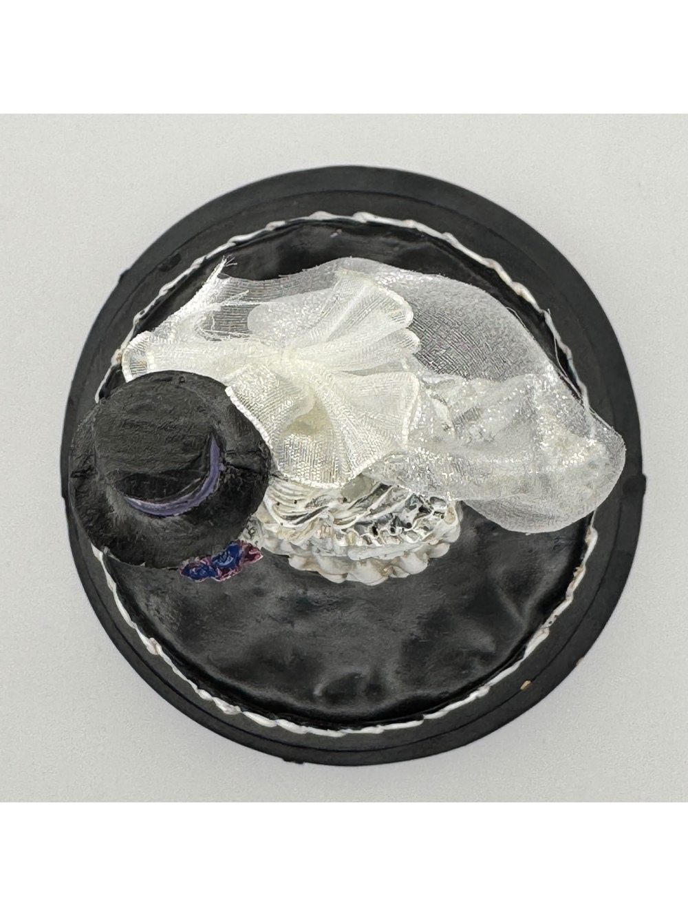 Ashland Halloween Midnight Moon Tabletop Skeleton Black Wedding Cake Decor 9" - Picture 2 of 7